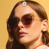 Kính mát Bolon BL6111 dáng mắt mèo titanium & nhựa acetate chính hãng fullbox