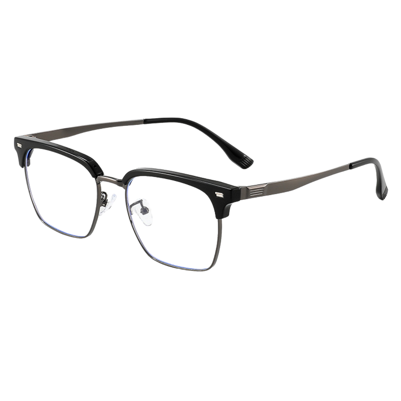 Gọng kính nửa khung 8084 dáng vuông titanium cao cấp 