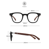  Gọng kính Zay Eyewear TR83026 dáng lục giác kim loại phong cách hàn quốc 