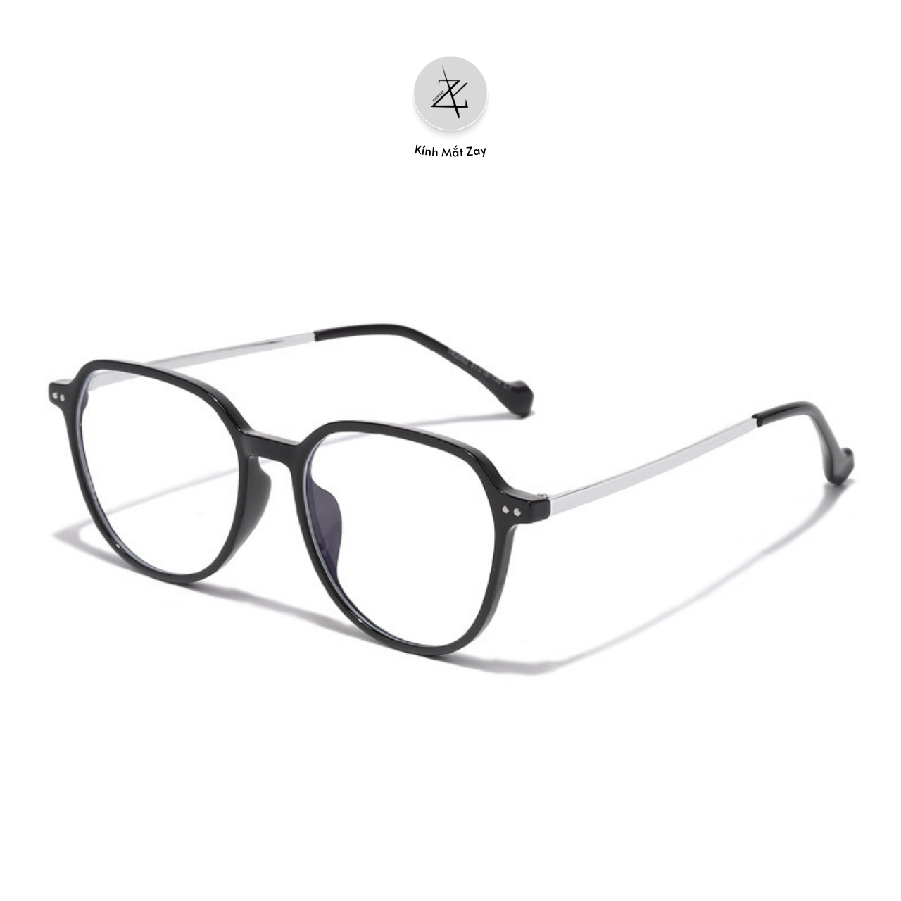  Gọng kính Zay Eyewear TR2002 dáng lục giác kim loại phong cách hàn quốc 