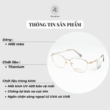 Gọng kính Exfash EF74291T dáng mắt mèo titanium chính hãng fullbox