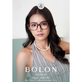  Gọng kính Bolon BJ5182 dáng vuông nhựa acetate chính hãng fullbox 