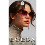 Kính mát phân cực polarized Bolon BL7207 dáng vuông titanium chính hãng fullbox