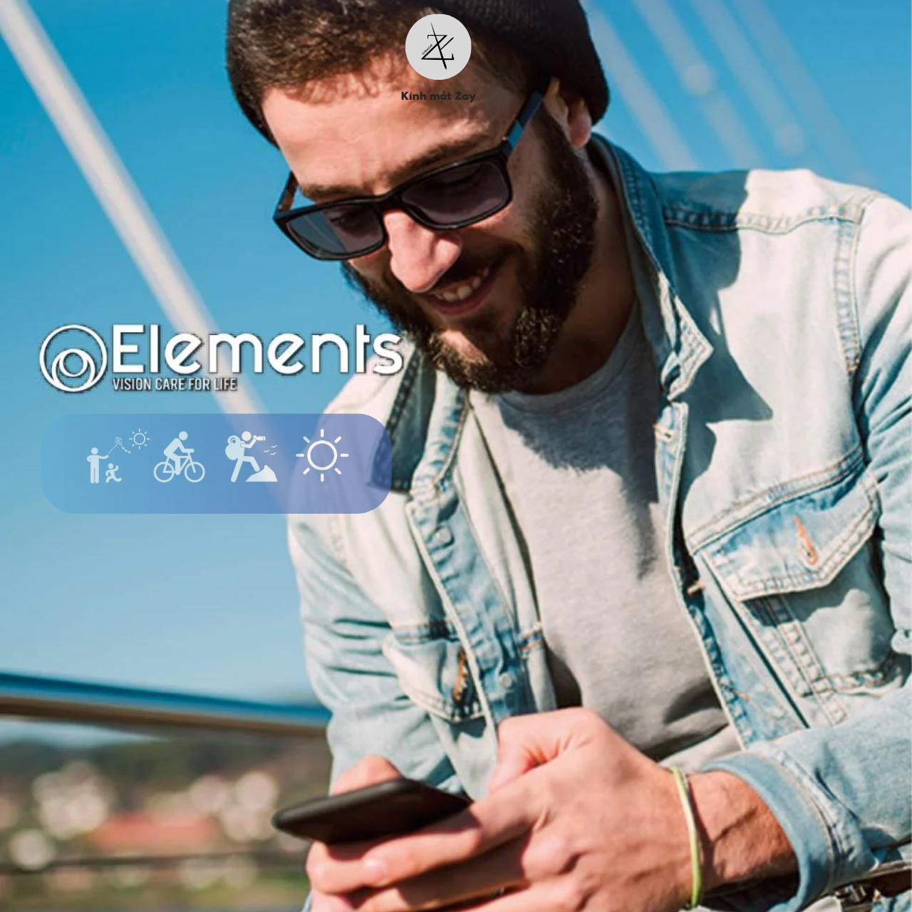  Tròng kính Đổi màu Chống ánh sáng xanh Siêu mỏng Elements BlueUV Cut 1.56 1.61 1.67 SHMC chống tia UV chính hãng 
