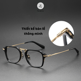 Gọng kính Zay eyewear DTX413 dáng oval titanium siêu nhẹ thời trang cao cấp