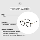  Gọng kính Molsion MA6012 dáng tròn nhựa & titanium chính hãng fullbox 