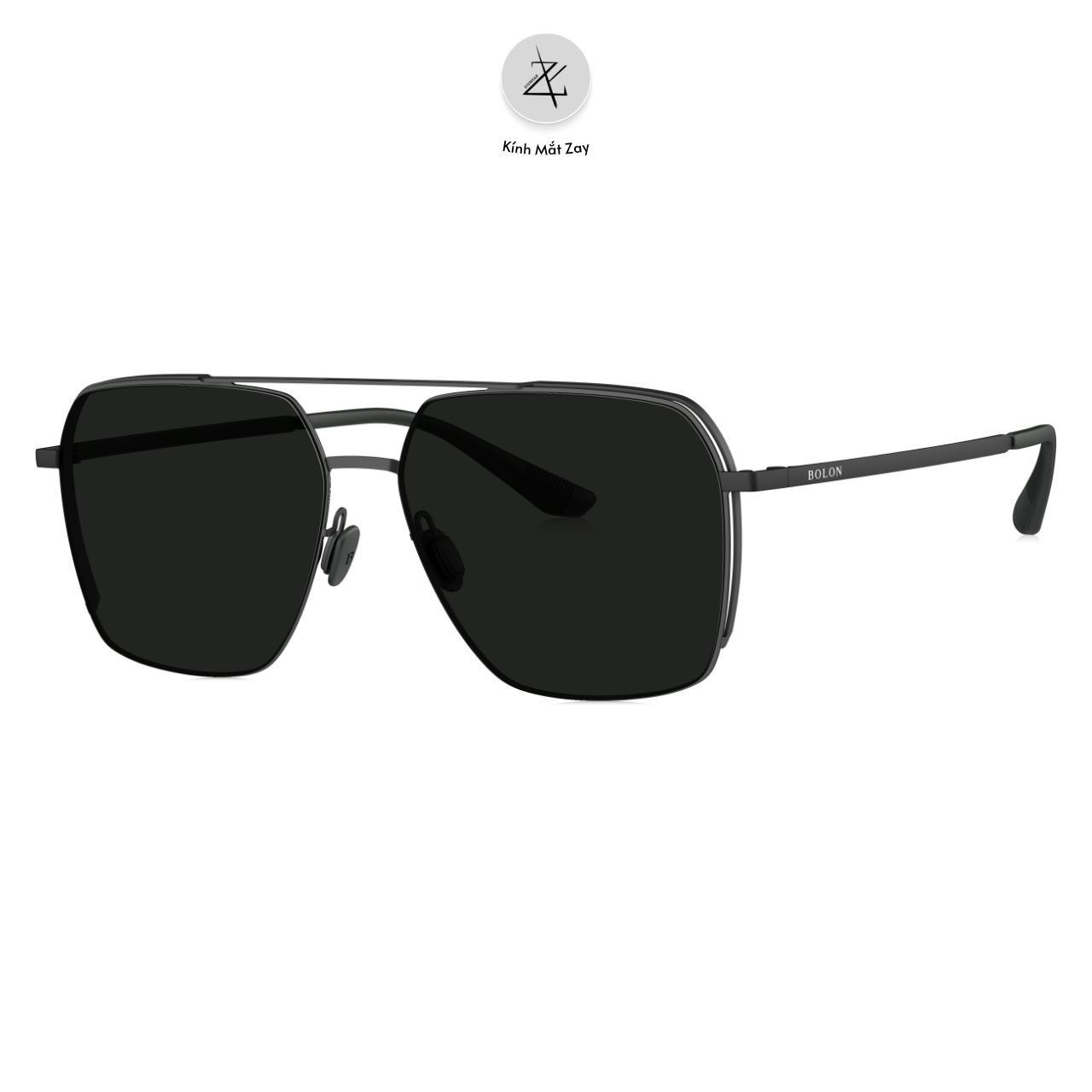  Kính mát Polarized Bolon BL8120 dáng phi công Titanium chính hãng fullbox 
