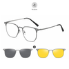  Kính râm cận thời trang clip on chống tia UV ngăn ánh sáng xanh trong 1 Bộ 2 Kẹp Cao Cấp 7031 