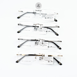 Gọng khoan không viền Exfash EF33249T dáng vuông titanium chính hãng fullbox