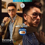  Tròng Kính Đổi màu Essilor Crizal Transitions Signature Gen 8 đổi màu ngăn ánh sáng xanh Blue UV Capture chính hãng 