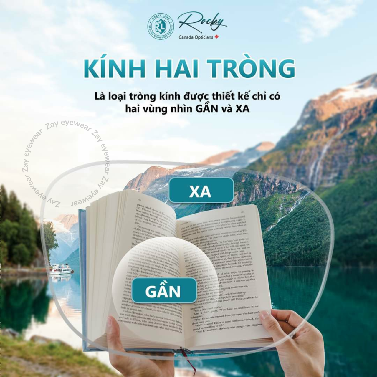  Hai tròng Chống ánh sáng xanh / Đổi màu lọc ánh sáng xanh Rocky Canada 1.56 ASP chính hãng 