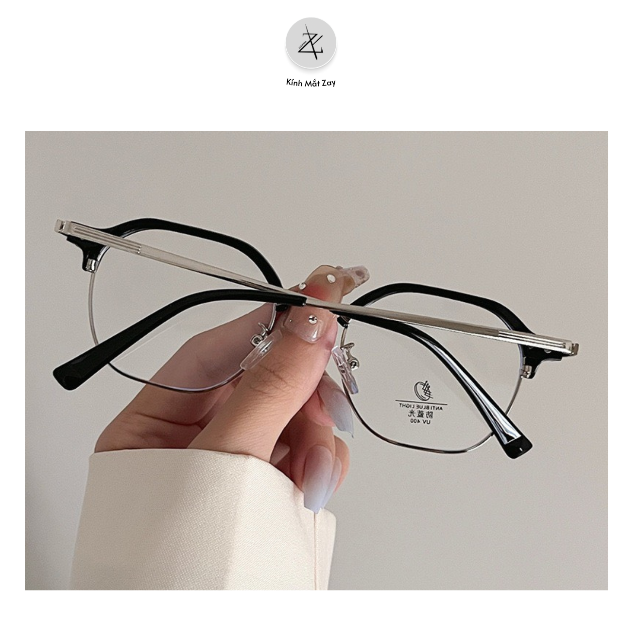  Gọng kính cận loạn Zay eyewear 5613 dáng đa giác phong cách thời trang cao cấp 