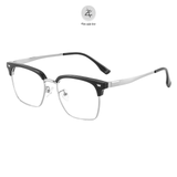 Gọng kính nửa khung 8084 dáng vuông titanium cao cấp