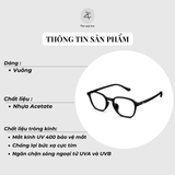Gọng kính Molsion MN5003 dáng vuông nhựa acetate chính hãng fullbox