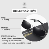  Kính mát A624 dáng phi công kim loại đi ngày đêm Hàn Quốc 