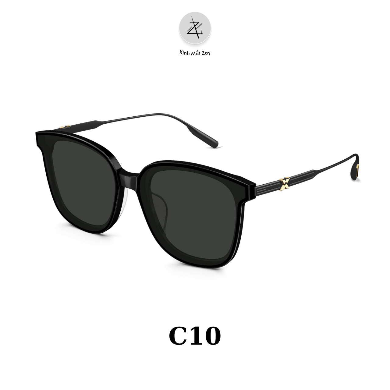  Kính mát phân cực polarized Molsion MS3076 dáng vuông nhựa cetate & titanium chính hãng fullbox 