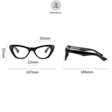  Gọng kính Zay eyewear 6014 dáng mắt mèo nhựa TR90 cao cấp Hàn Quốc 