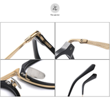 Gọng kính Zay eyewear DTX413 dáng oval titanium siêu nhẹ thời trang cao cấp