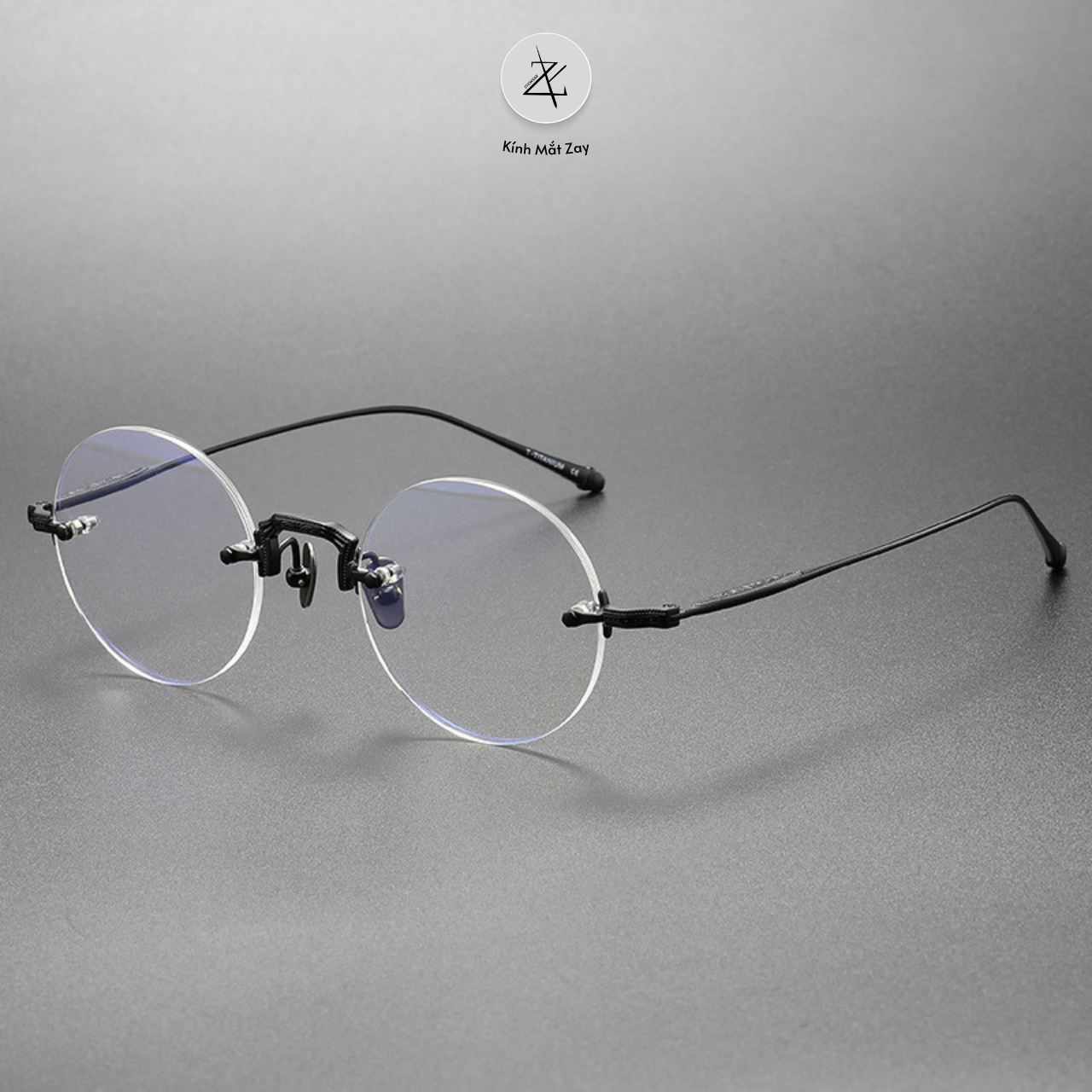  Gọng khoan titanium M3105 dáng tròn phong cách thời trang cao cấp 