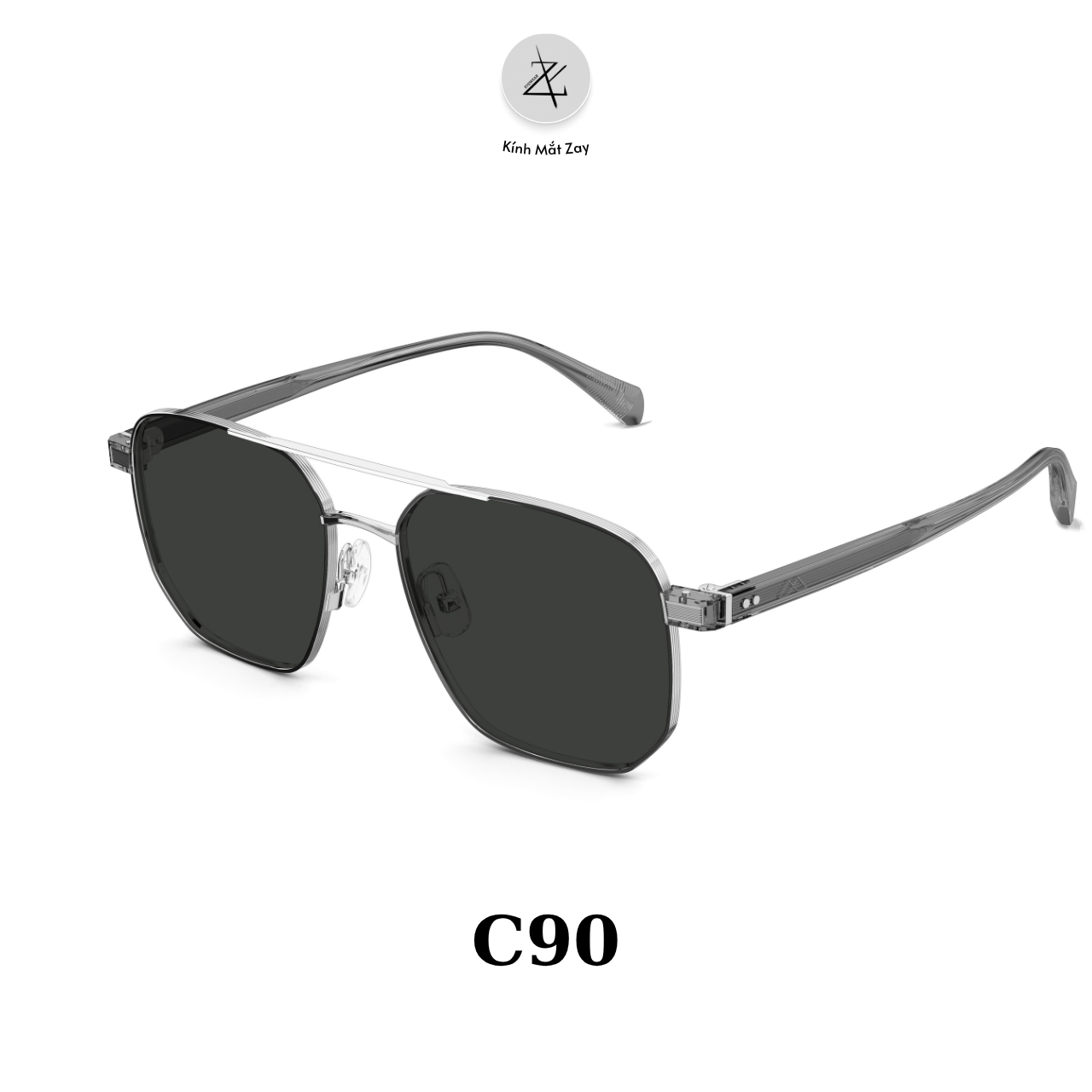  Kính mát phân cực polarized Molsion MS7170 dáng phi công titanium chính hãng fullbox 
