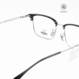 Gọng kính nửa khung Lavein Paris 21002 dáng vuông nhựa TR90 & titanium chính hãng fullbox