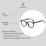  Gọng kính 2938 dáng vuông nhựa TR90 dẻo hàn quốc 
