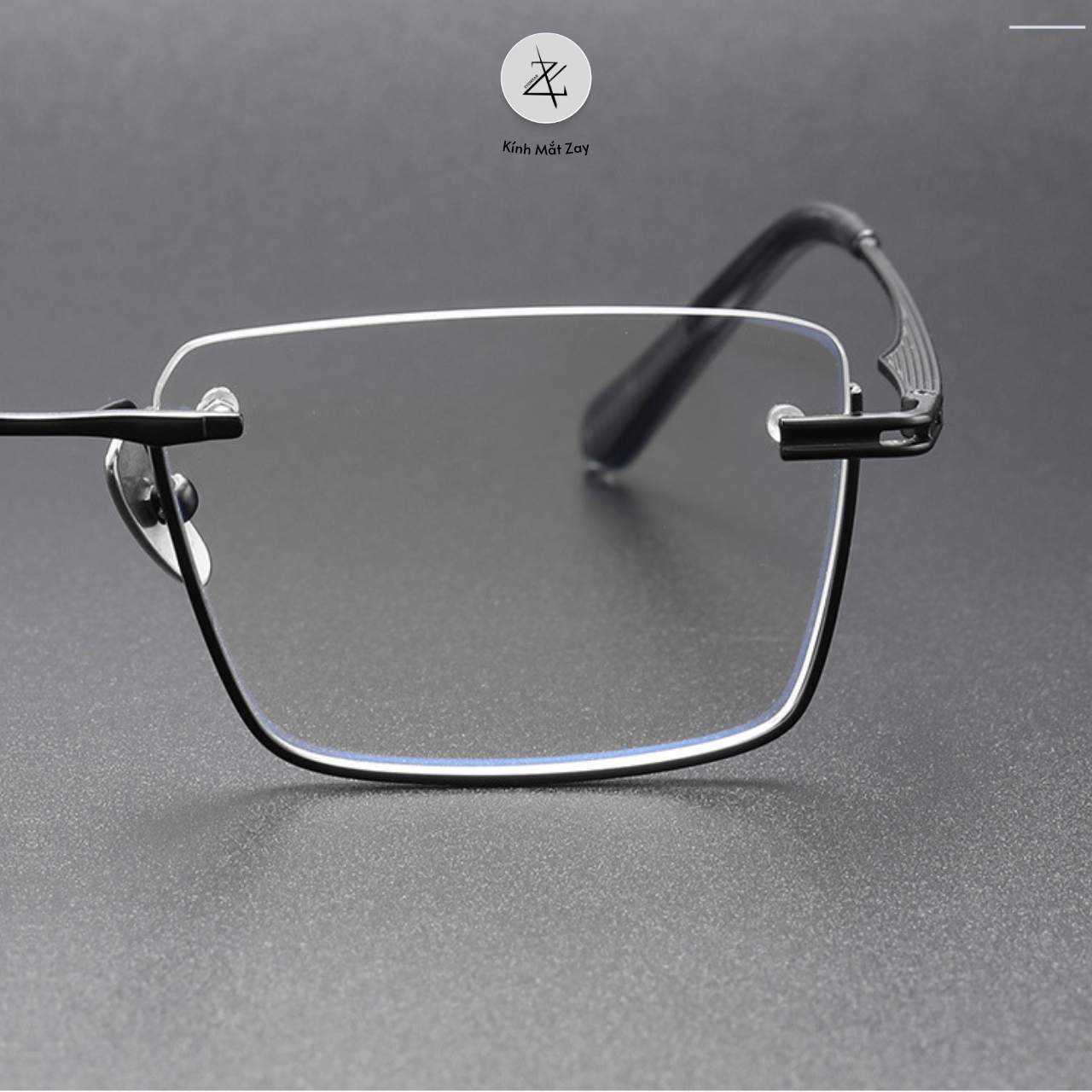  Gọng khoan cận titanium Zay eyewear dtx416 dáng oval siêu nhẹ thời trang cao cấp 