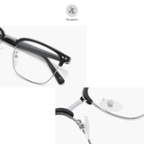 Gọng kính nửa khung 8009 dáng vuông nhựa TR90 dẻo cao cấp 