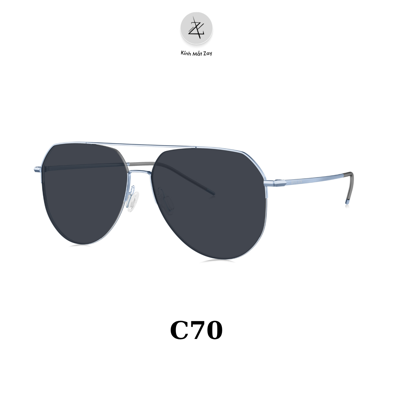  Kính mát phân cực polarized Bolon BL8091 dáng phi công titanium chính hãng fullbox 