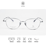 Gọng kính Frendiss F-7003 dáng mắt mèo titanium cao cấp