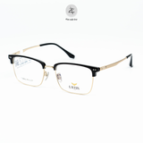 Gọng kính nửa khung Lavein Paris 21002 dáng vuông nhựa TR90 & titanium chính hãng fullbox