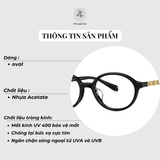Gọng kính Bolon BJ3205 dáng oval nhựa acetate chính hãng fullbox