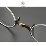 Gọng xẻ cước Titanium Hand Made Kame ManNen - 80 dáng tròn phong cách thời trang cao cấp