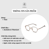  Gọng kính Molsion MJ6206 dáng tròn nhựa & titanium chính hãng fullbox 