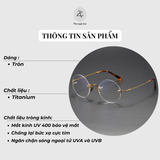 Gọng kính titanium dáng tròn Zay eyewear ZY008 phong cách thời trang cao cấp