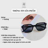 Kính mát 55112 dáng vuông nhựa TR90 dẻo Hàn Quốc