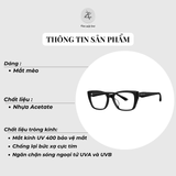 Gọng kính Bolon BJ3209 dáng mắt mèo nhựa acetate chính hãng fullbox