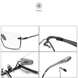 Gọng kính nửa khung Dita DTX146 dáng vuông titanium cao cấp