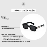 Kính mát Jacques Marif Mage Sandroi dáng chữ nhật nhựa acetate cao cấp fullbox