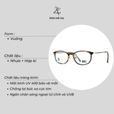  Gọng kính cận loạn nam nữ thời trang Zay eyewear HM-8138 dáng oval phong cách thời trang 