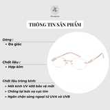 Gọng khoan P19027 dáng lục giác titanium cao cấp fullbox