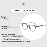 Gọng kính Zay Eyewear T7156 dáng vuông nhựa TR90 phong cách thời trang