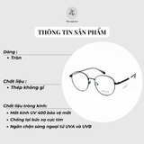 Gọng kính Velocity VL23267 dáng tròn thép không rỉ fullbox chính hãng