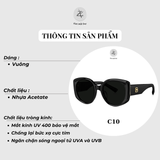 Kính mát phân cực polarized Bolon BL3197 dáng vuông nhựa acetate chính hãng fullbox
