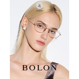 Gọng kính Bolon BT1630 dáng oval titanium chính hãng fullbox