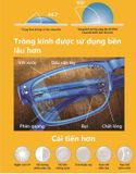  Tròng kính Chống tia UV Siêu mỏng 1.56 1.60 1.67 Kodak Mỹ FSV Asph UV400 Clean&Clear chính hãng 