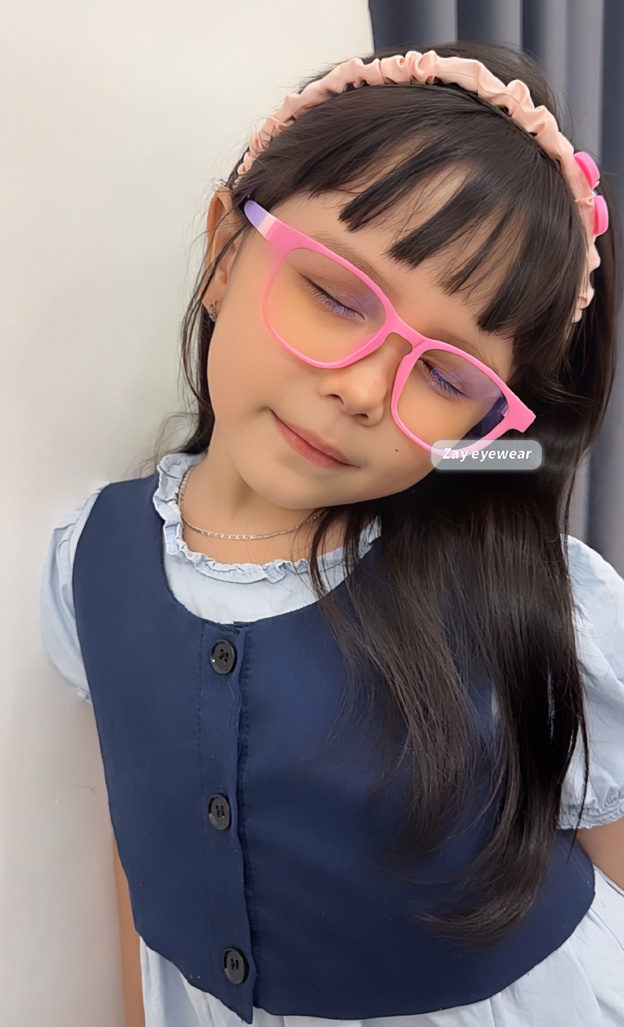  Gọng kính trẻ em Zay eyewear T02 dáng vuông nhựa TR dẻo Hàn Quốc 