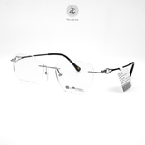 Gọng khoan không viền Exfash EF33252T dáng mắt mèo titanium chính hãng fullbox