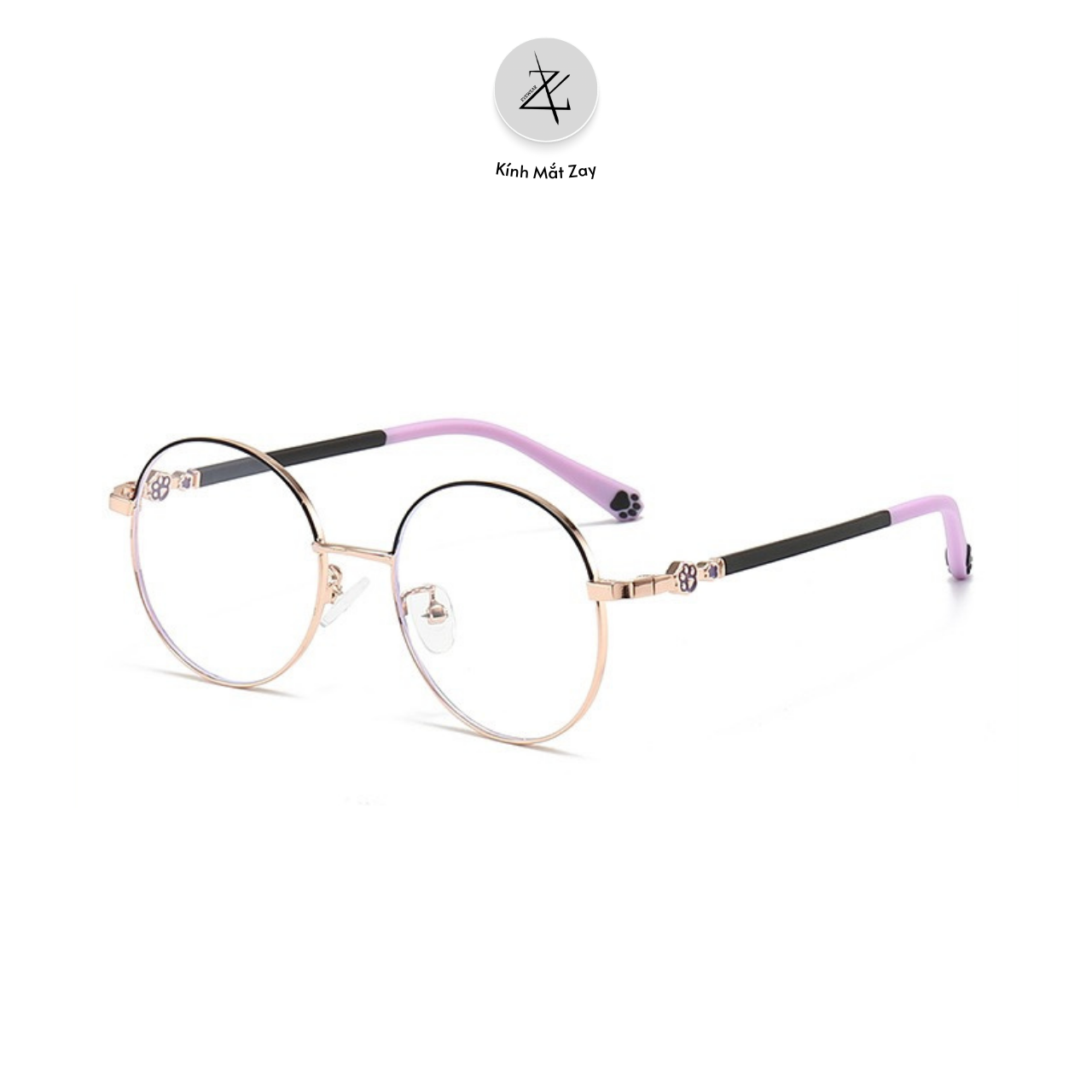  Gọng kính trẻ em Zay eyewear 6020 dáng tròn phong cách thời trang 