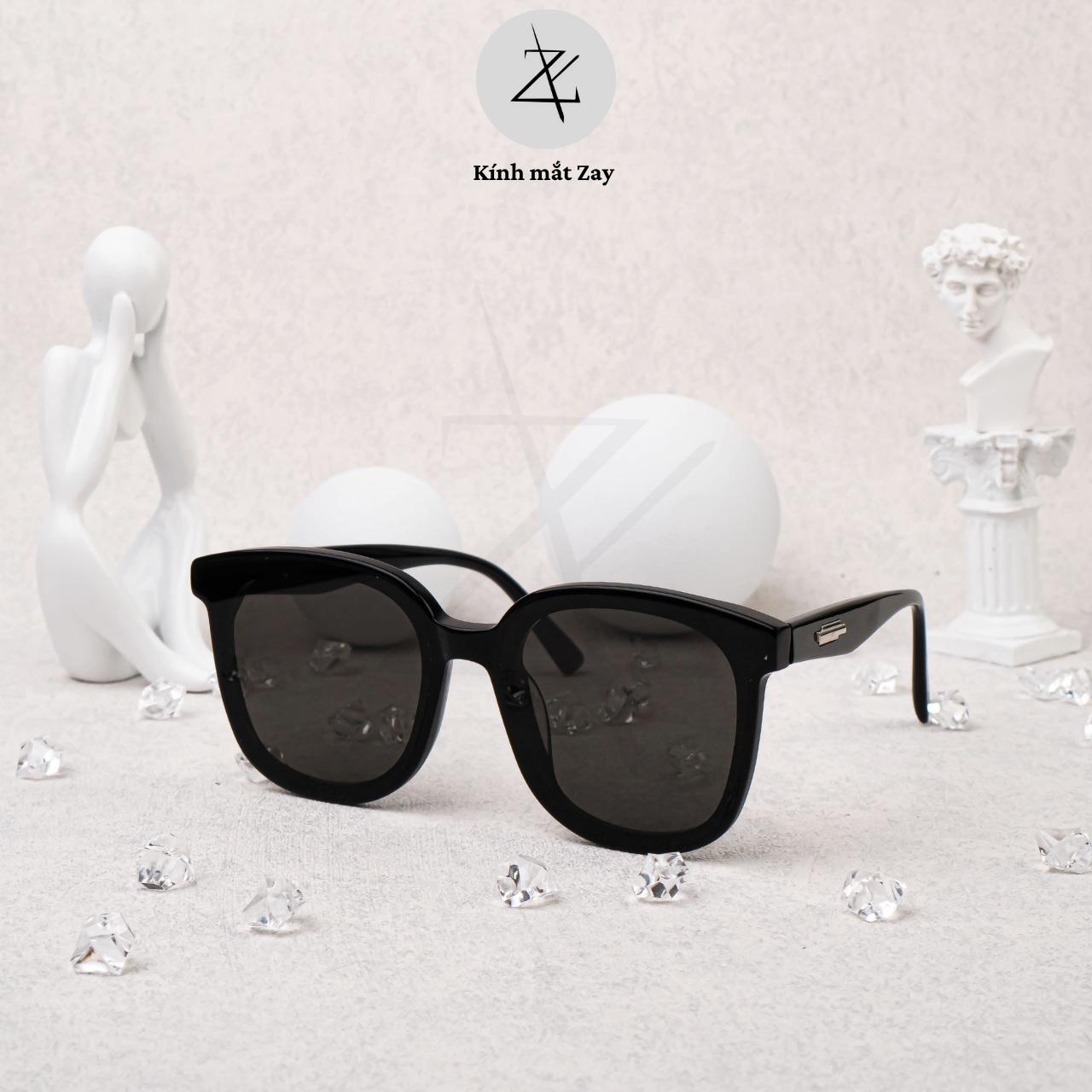  Gọng kính mát nam nữ Zay eyewear Jackie dáng vuông phong cách thời trang cao cấp 